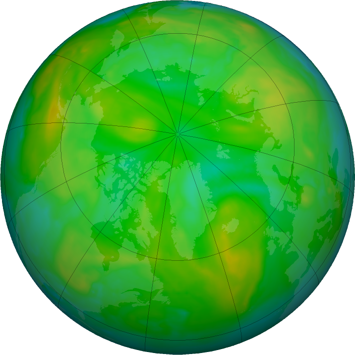 Arctic ozone map for 23 June 2020
